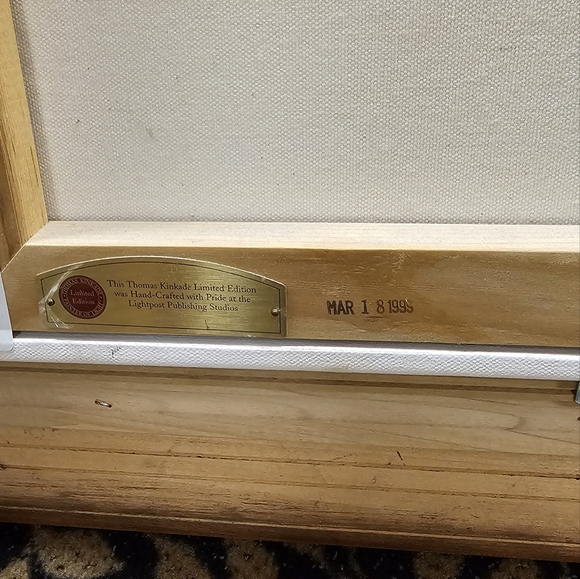 STUNNING THOMAS KINKADE CARMEL SUNSET on the ocean painting - Picture 11 of 16